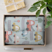 Auto's Patroon kids Tissuepapier (Geschenk)