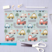 Auto's Patroon kids Tissuepapier (Craft)