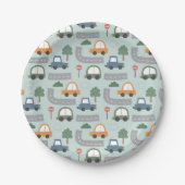 Auto's Patroon kinder Papieren Bordje (Voorkant)