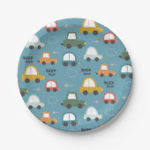 Auto's Patroon kinder Papieren Bordje (Voorkant)