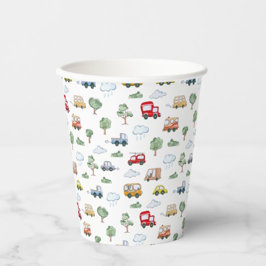 Auto's Patroon Papieren beker (Voorkant)