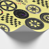 Auto's racen en autosport liefhebbers voor hem cadeaupapier (Hoek)