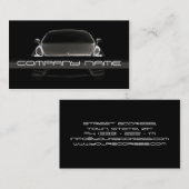 Auto's/races/zwarte autosnelheid visitekaartje (Voorkant / Achterkant)