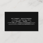 Auto's/races/zwarte autosnelheid visitekaartje (Achterkant)