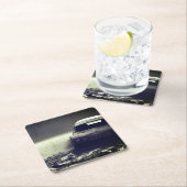 Auto's rijden in modder kartonnen onderzetters (Insitu)