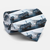 Auto's rijden met een lage Rider  oldschool Stropdas (Opgerold)