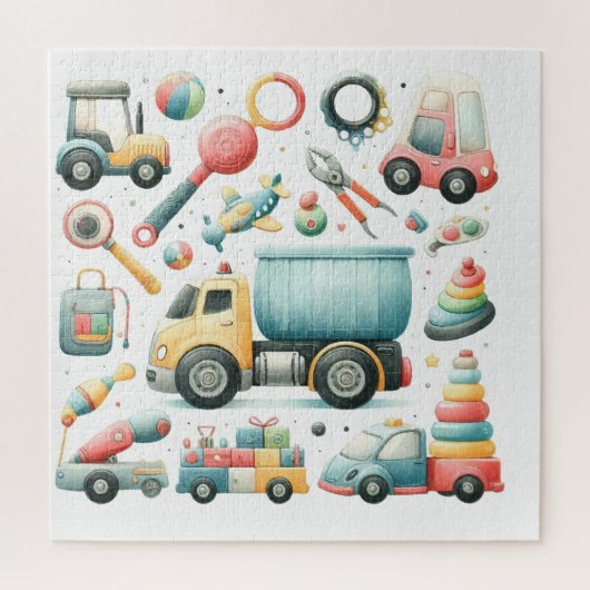 Auto's speelgoed legpuzzel (Verticaal)