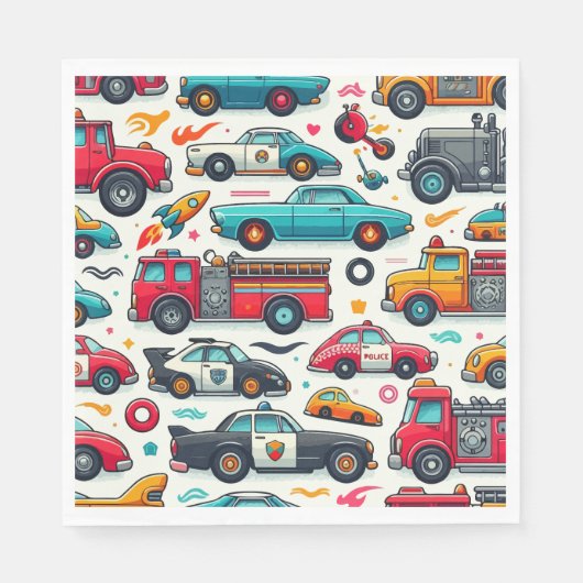 Auto's speelgoed servet (Voorkant)