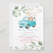 Auto's Stippen Florence drive by Baby shower Kaart (Voorkant)