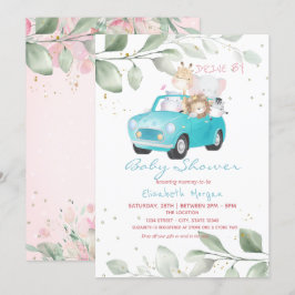 Auto's Stippen Florence drive by Baby shower Kaart