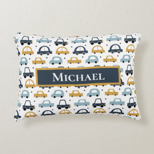 Auto's thema 3 gepersonaliseerd accent kussen