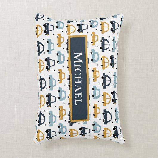 Auto's thema 3 gepersonaliseerd accent kussen (Voorkant(Verticaal))