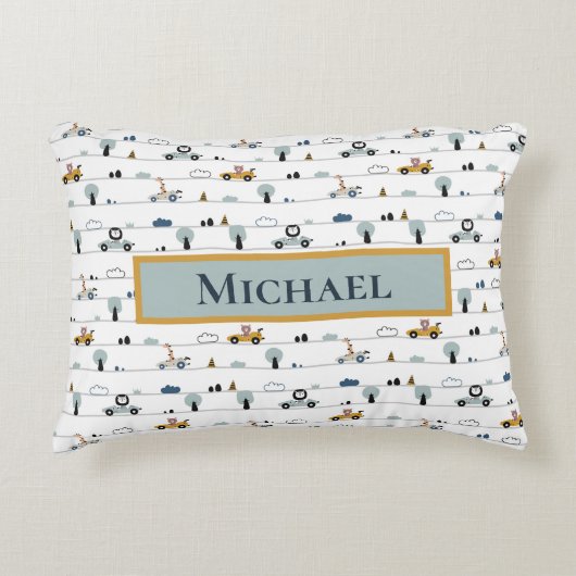 Auto's Thema 4 gepersonaliseerd Accent Kussen (Voorkant)