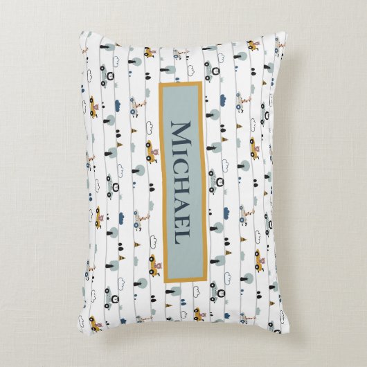 Auto's Thema 4 gepersonaliseerd Accent Kussen (Voorkant(Verticaal))