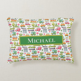 Auto's thema gepersonaliseerd accent kussen