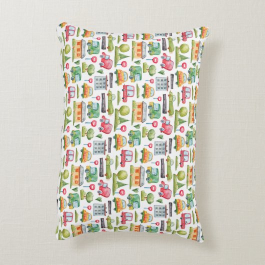 Auto's thema gepersonaliseerd accent kussen (Achterkant (Verticaal))