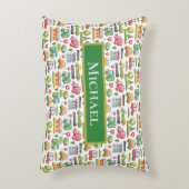 Auto's thema gepersonaliseerd accent kussen (Voorkant(Verticaal))