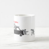 Auto's trekken Zombies aan. Koffiemok (Center)