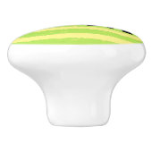 Auto's Trucks Gele Groene Waterverf Stripes Keramische Knop (Zijkant)