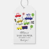 Auto's & Vrachtwagens Baby shower Favor Cadeau Lab Cadeaulabel (Voorkant)