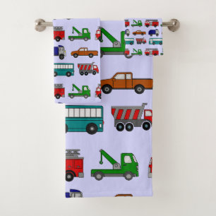 Auto's, vrachtwagens, bussen bad handdoek