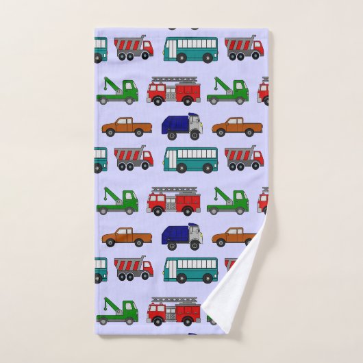Auto's, vrachtwagens, bussen bad handdoek (Handdoek)