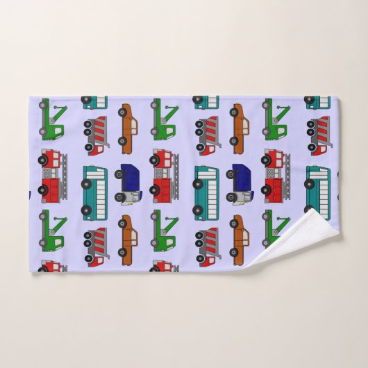 Auto's, vrachtwagens, bussen bad handdoek (Handdoek)