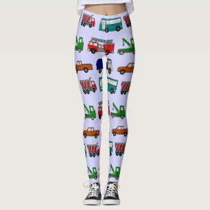 Auto's, vrachtwagens, bussen leggings