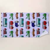 Auto's, vrachtwagens, bussen strandlaken (Voorkant)