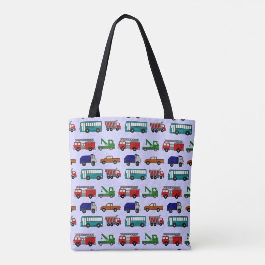 Auto's, vrachtwagens, bussen tote bag (Achterkant)