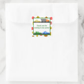 Auto's, vrachtwagens en straatnaamborden Verjaarda Vierkante Sticker (Tas)