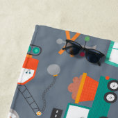 Auto's Vrachtwagens Kinder patroon gepersonaliseer Strandlaken (In situ)