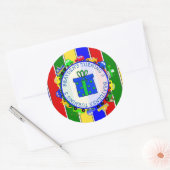 Auto's, Vrachtwagens, Tractors Jongens Verjaardag  Ronde Sticker (Envelop)