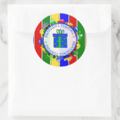 Auto's, Vrachtwagens, Tractors Jongens Verjaardag  Ronde Sticker (Tas)