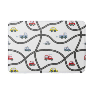Auto's Vrachtwagens Wegen Boy Badkamer Decor Badmat