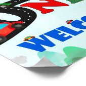 Auto's welkom partijteken Bestuurder eerste verjaa Poster (Hoek)