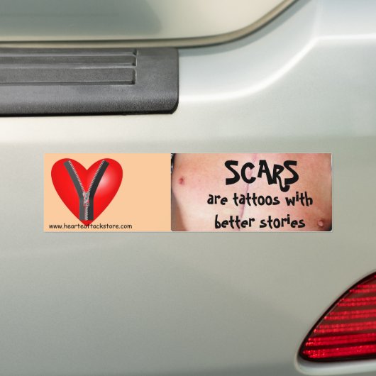 Auto's zijn tattoos met betere verhalen bumpersticker (Op auto)