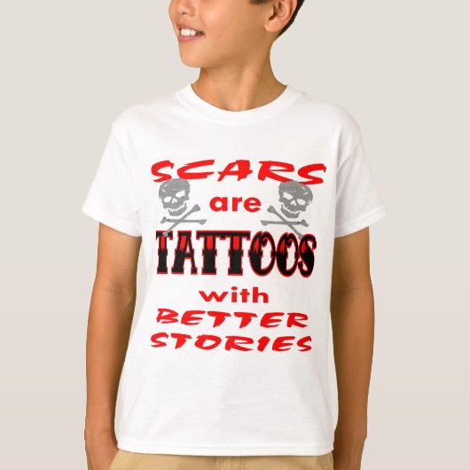 Auto's zijn Tattoos met betere verhalen T-shirt (Voorkant)