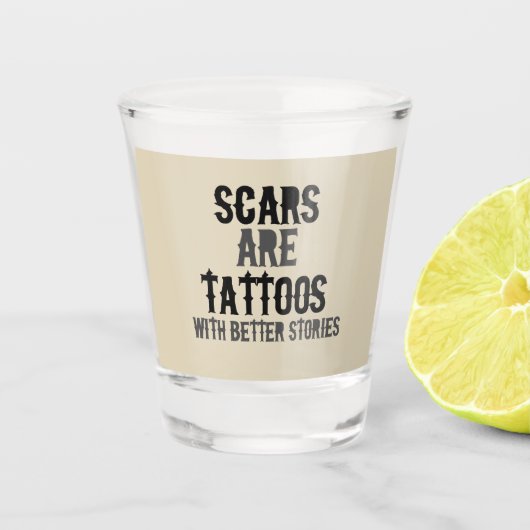 Auto's zijn Tattoos Shot Glas (Voorkant)