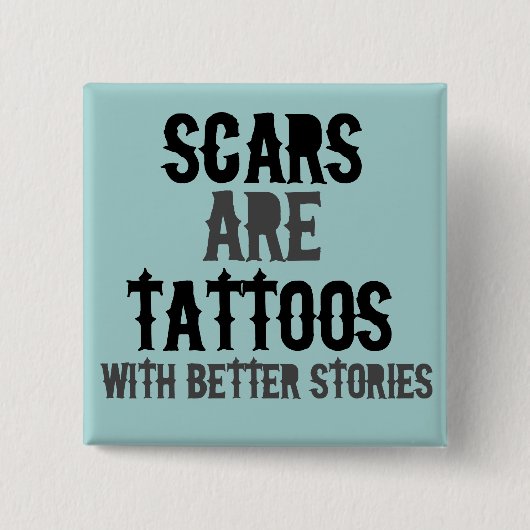 Auto's zijn Tattoos Vierkante Button 5,1 Cm (Voorkant)