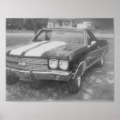 Auto's zwart auto poster (Voorkant)