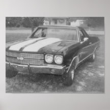 Auto's zwart auto poster