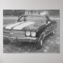 Auto's zwart auto poster