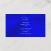 Autosales, IJsblauw Klassieke Auto, chrome blik Visitekaartje (Achterkant)