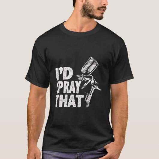 Autoschilder I’D Spray Die Auto Body Painter T-shirt (Voorkant)
