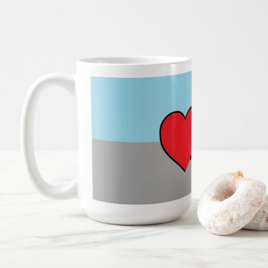 Autoseksuele Pride-vlag en symbool Koffiemok (Met donut)