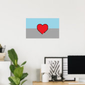 Autoseksuele Pride-vlag en symbool Poster (Thuiskantoor)