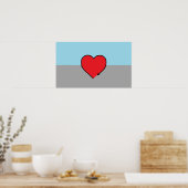 Autoseksuele Pride-vlag en symbool Poster (Keuken)