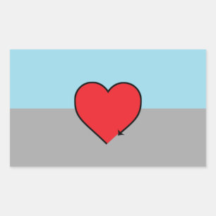 Autoseksuele Pride-vlag en symbool Rechthoekige Sticker