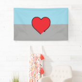 Autoseksuele Pride-vlag en symbool Spandoek (Insitu)
